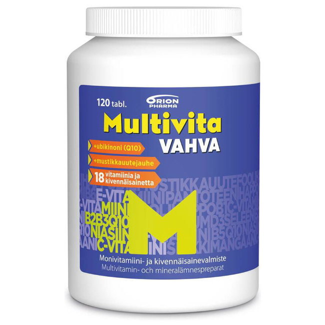 Витамины усиленные Multivita VAHVA витамины и минералы 120 таб