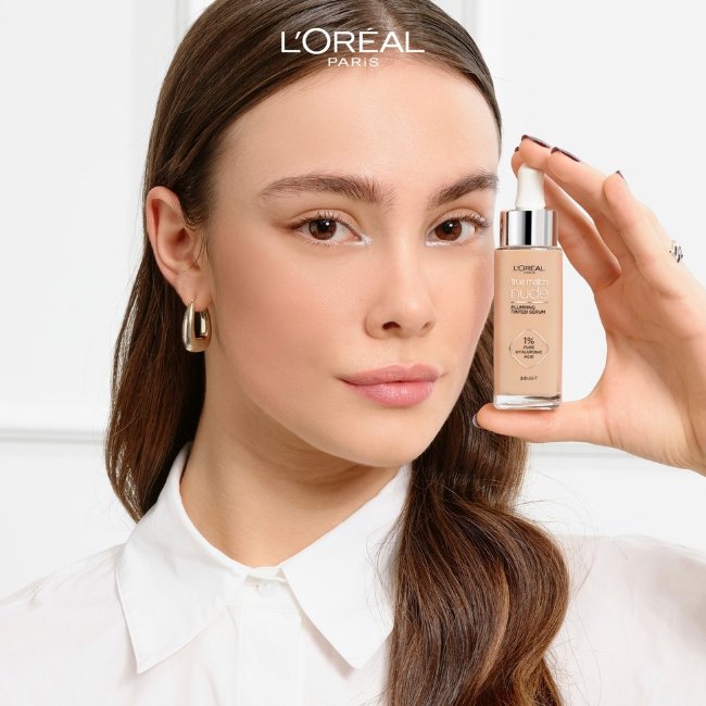 Тональный крем-сыворотка с эффектом увлажнения L'Oréal Paris True Match Nude Plumping 2-3 Light 30 мл Тональный крем-сыворотка с эффектом увлажнения L'Oréal Paris True Match Nude Plumping 2-3 Light 30 мл