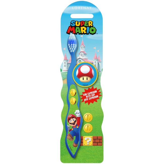 Детская зубная щетка Super Mario с защитой щетины 1 шт