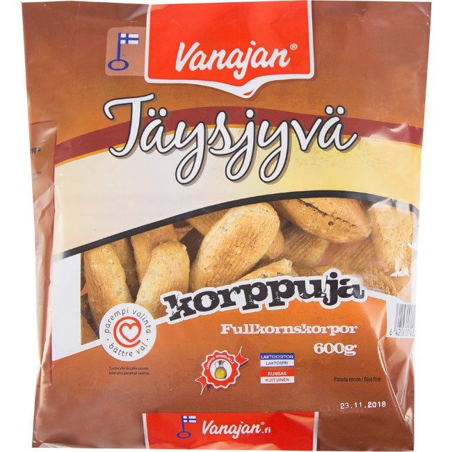 Цельнозерновые сухари Vanajan 600 гр