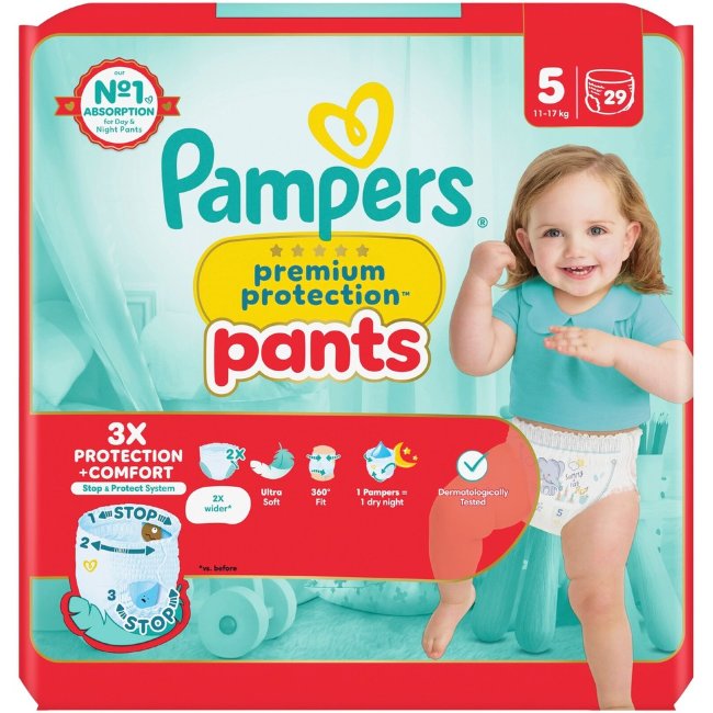 Подгузники-штанишки Pampers Premium Protection S5 11-17 кг 29 шт
