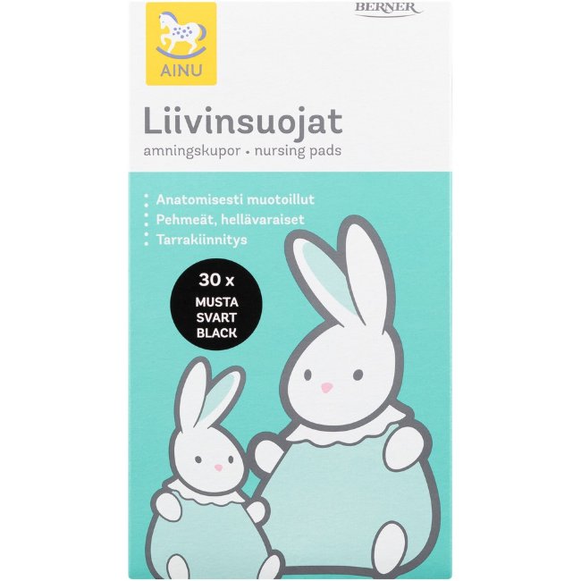 Прокладки для бюстгальтера Ainu 30 шт черные Прокладки для бюстгальтера Ainu 30 шт черные