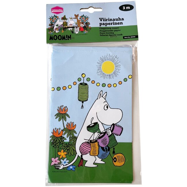 Бумажная гирлянда Juhlamaailma Muumi 3 м 11x18 см