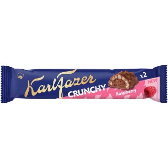 Шоколадный батончик с малиновым трифелем Karl Fazer Crunchy Vadelma 50 гр