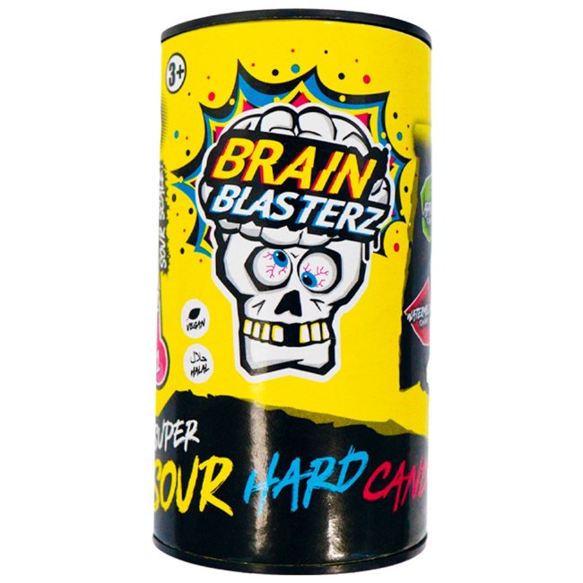 Мега кислые конфеты Brain Blasterz в банке 48 гр