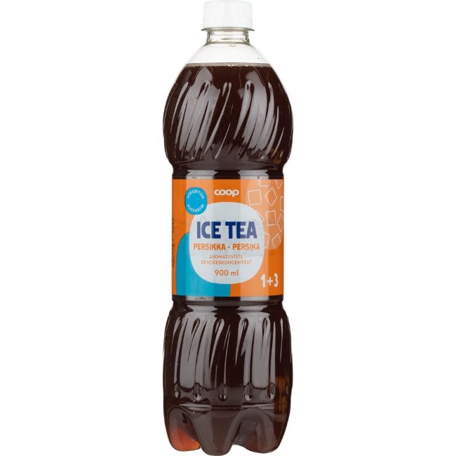 Освежающий напиток концентрат Coop персик без сахара 1+3 0,9 л