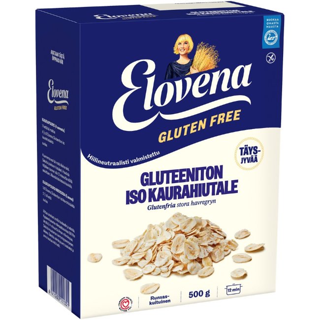 Грубые овсяные хлопья Elovena без глютена 500 гр