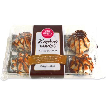 Пирожные с кокосом и шоколадом Satumaista 250 гр Пирожные с кокосом и шоколадом Satumaista 250 гр