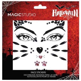 Наклейки на лицо Magic Studio Halloween кошка Наклейки на лицо Magic Studio Halloween кошка