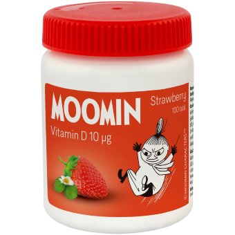 Витамин D3 со вкусом клубники с ксилитолом MUUMI 100 таблеток Oriola