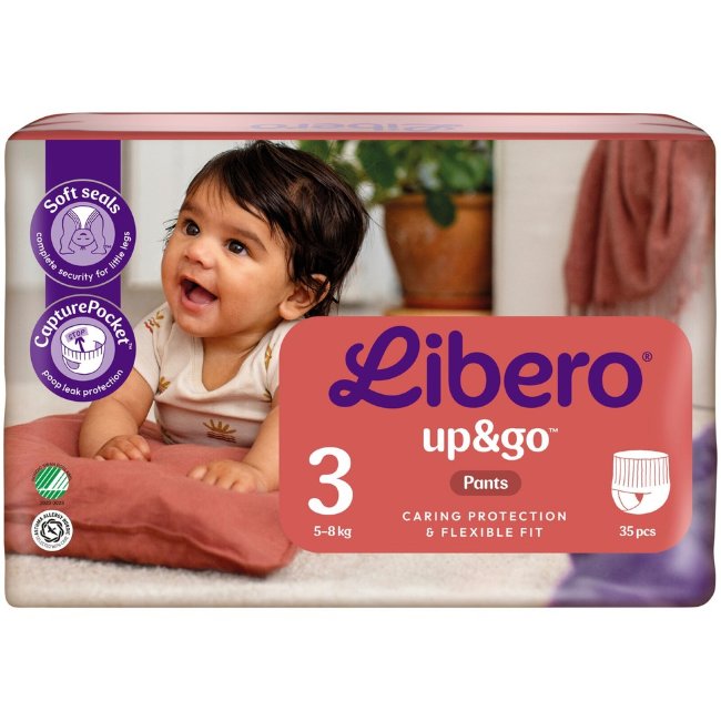 Подгузники-трусики Libero Up&Go размер 3 (уп 35 шт) 5-8 кг
