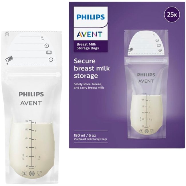 Пакеты для хранения грудного молока Philips Avent (уп 25 шт) 180 мл