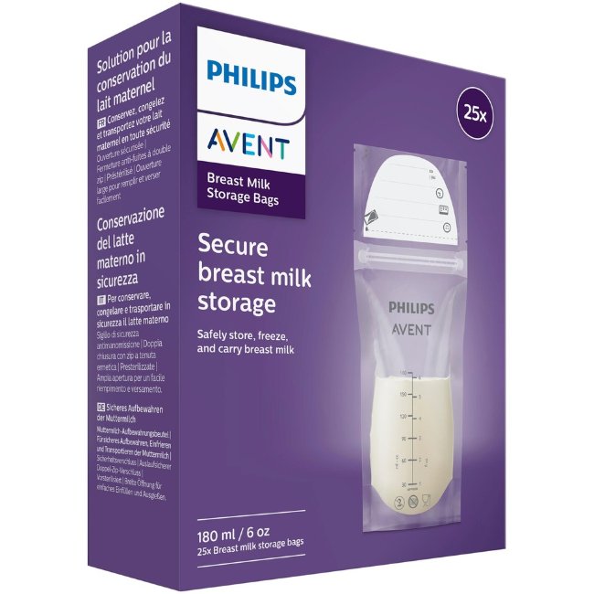 Пакеты для хранения грудного молока Philips Avent (уп 25 шт) 180 мл