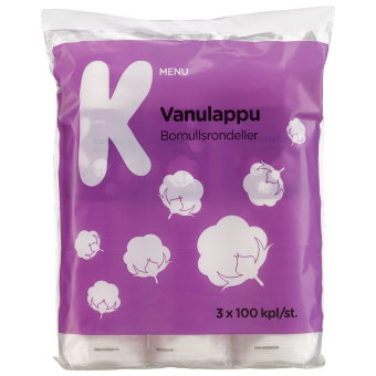 Ватные диски K-Menu 3x100 шт Ватные диски K-Menu 3x100 шт