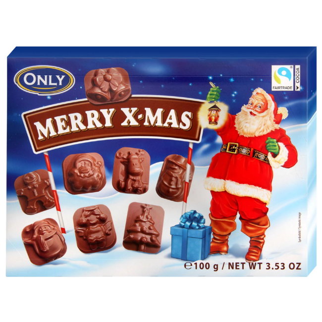 Шоколадные фигурки ONLY Choco Santas 100 гр
