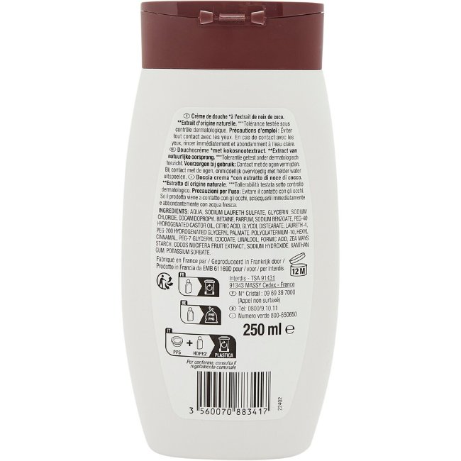 Гель для душа Carrefour Soft с кокосовым молочком 250 мл Гель для душа Carrefour Soft с кокосовым молочком 250 мл