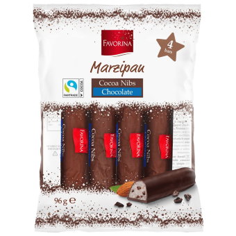 Марципановые батончики с зефиром и кусочками шоколада Favorina 96 гр Марципановые батончики с зефиром и кусочками шоколада Favorina 96 гр