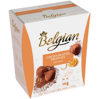 Трюфели Belgian с кусочками апельсинов 200 гр (цена по акции) Трюфели Belgian с кусочками апельсинов 200 гр (цена по акции)