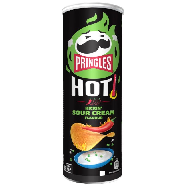 Чипсы Pringles Hot со вкусом сметаны и лука 160 гр