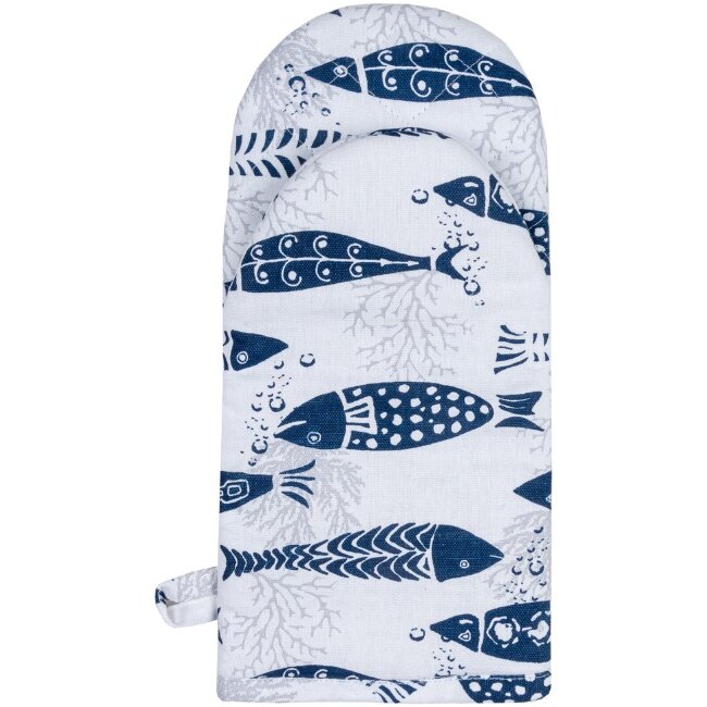 Прихватка House patakinnas Fishes 15x32 см синяя/белая