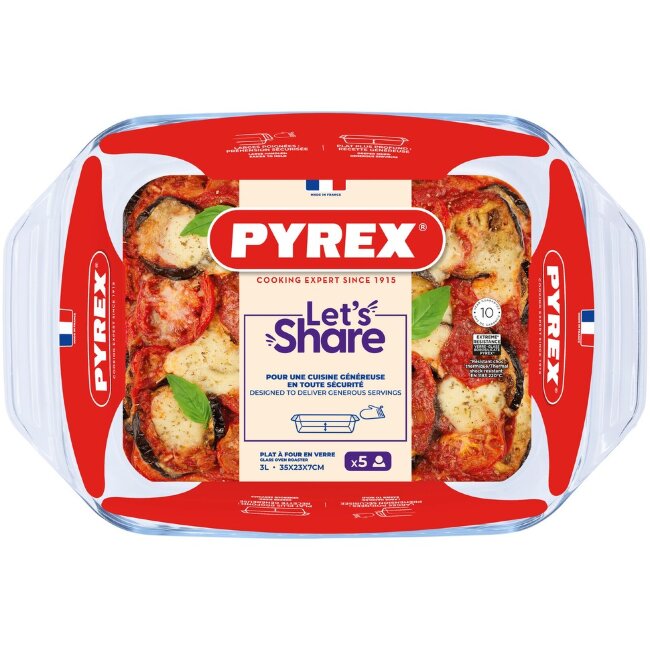 Стеклянная форма для запекания Pyrex Irresistible 35x23 см