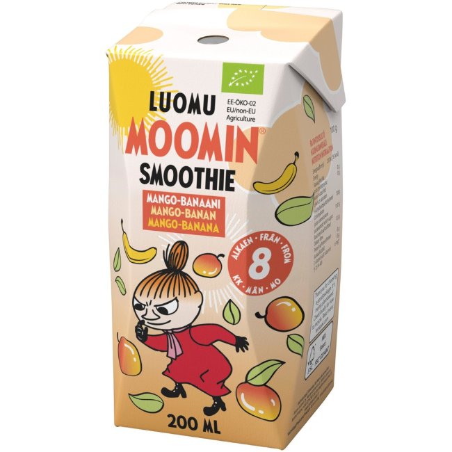 Смузи органический Moomin манго банан 200 мл Смузи органический Moomin манго банан 200 мл