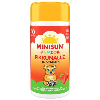 Витамин Д для детей с клубничным вкусом мишки JUNIOR 10 мкг жевательные таблетки 100 шт Minisun Витамин Д для детей с клубничным вкусом мишки JUNIOR 10 мкг жевательные таблетки 100 шт Minisun