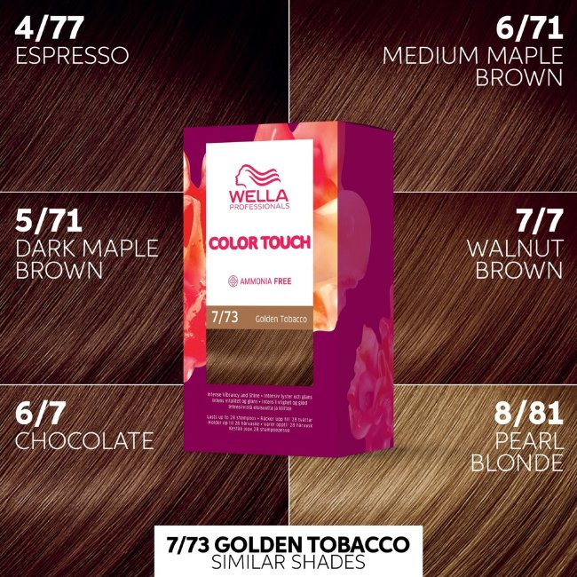 Пигмент для волос Wella Professionals Color Touch Brown Golden Tobacco 7/73 130 мл