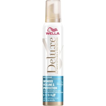Пена для укладки волос Wella Deluxe Wonder Volume Protection Ultra strong 5, 200 мл Пена для укладки волос Wella Deluxe Wonder Volume Protection Ultra strong 5, 200 мл