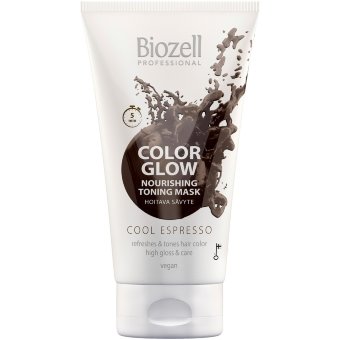 Ухаживающая тонирующая маска Biozell Color Glow Cool Espresso 150 мл