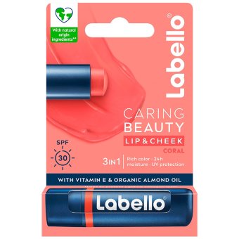 Крем для губ и щек Labello Caring Beauty Coral 4,8 гр