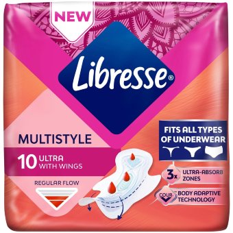 Гигиенические прокладки Libresse Ultra Multistyle side 10 шт