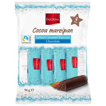 Марципановые батончики с шоколадом и солёной карамелью Favorina 96 гр Марципановые батончики с шоколадом и солёной карамелью Favorina 96 гр