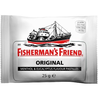 Пастилки с ментолом и эвкалиптом от укачивания Fisherman's Friend Оригинал 25 гр (цена по акции)