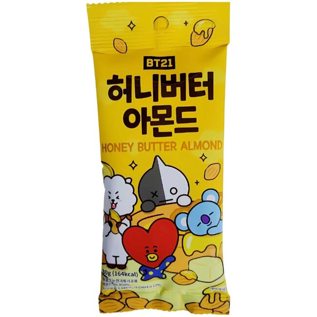 Миндаль BT21 с медовым вкусом 30 гр Миндаль BT21 с медовым вкусом 30 гр