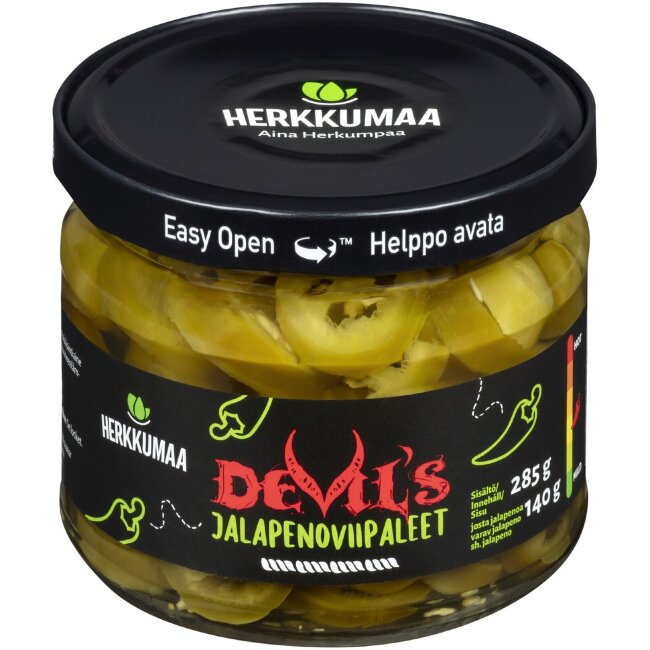 Ломтики перца Халапеньо Herkkumaa Devil's 285/140 гр Ломтики перца Халапеньо Herkkumaa Devil's 285/140 гр