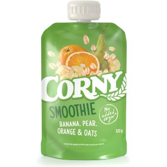Смузи Corny с бананом, грушей, апельсином и овсом 120 гр Смузи Corny с бананом, грушей, апельсином и овсом 120 гр