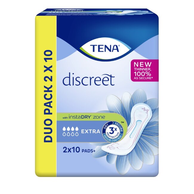 Прокладки для взрослых TENA Discreet Extra 20 шт Duo Прокладки для взрослых TENA Discreet Extra 20 шт Duo