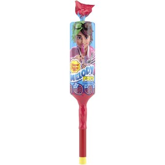 Карамель со свистком Melody Pops Lollipops Strawberry Flavor, 1 шт