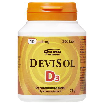 Витамины D3 10 мкг D3-Vitamiini 200 таблеток Devisol