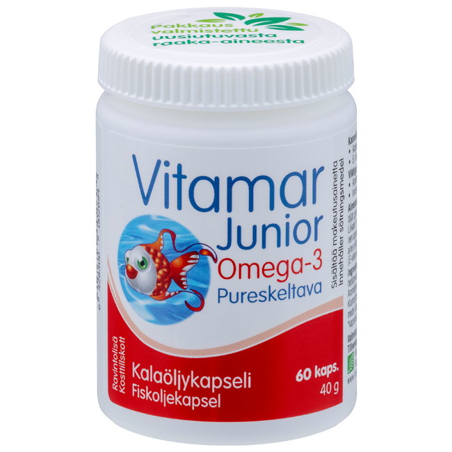 Витамины Рыбий жир Омега 3 Vitamar Junior Omega 3 60 капсул Hankintatukku