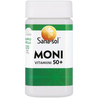 Витаминно-минеральный комплекс против старения Monivitamiini 50+ 120 таблеток Sana-Sol Витаминно-минеральный комплекс против старения Monivitamiini 50+ 120 таблеток Sana-Sol