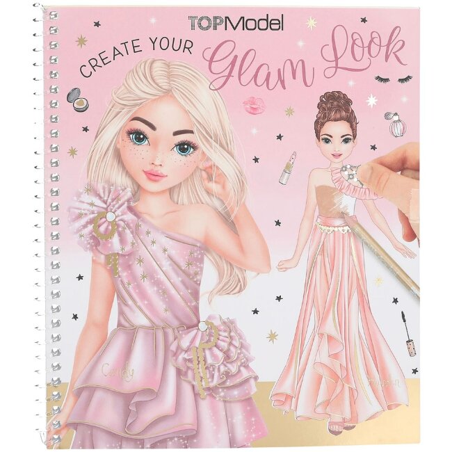 Книга с наклейками и раскраской TOPModel Dress Me Up Glam Look