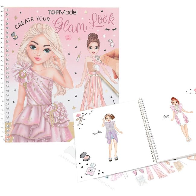 Книга с наклейками и раскраской TOPModel Dress Me Up Glam Look