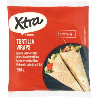 Лепёшки пшеничные мягкие X-tra (8шт/уп) 280 гр Лепёшки пшеничные мягкие X-tra (8шт/уп) 280 гр