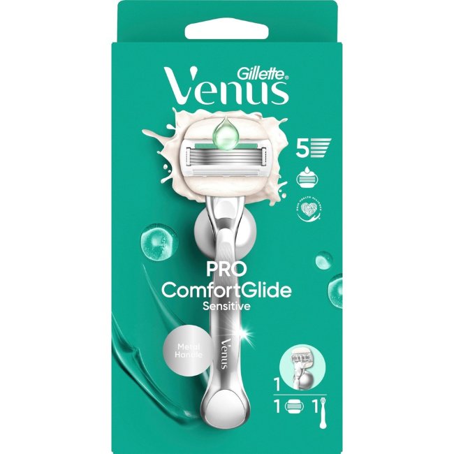 Станок для бритья Gillette Venus Pro Comfortglide Sensitive + настенное крепление