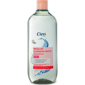 Мицеллярная вода для сухой и нежной кожи 3 in 1 Сien Micellar Cleansing Water Sensitive 400 мл Мицеллярная вода для сухой и нежной кожи 3 in 1 Сien Micellar Cleansing Water Sensitive 400 мл
