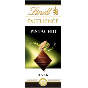 Темный шоколад Lindt EXCELLENCE с хрустящими фисташками и морской солью 100 гр Темный шоколад Lindt EXCELLENCE с хрустящими фисташками и морской солью 100 гр