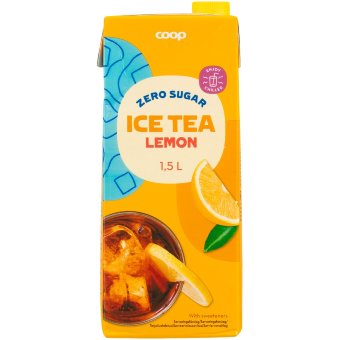 Холодный чай Coop со вкусом лимона без сахара 1,5 л