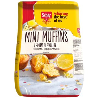 Минимаффины с лимонным вкусом Schär без глютена (уп 8 шт) 185 гр Минимаффины с лимонным вкусом Schär без глютена (уп 8 шт) 185 гр